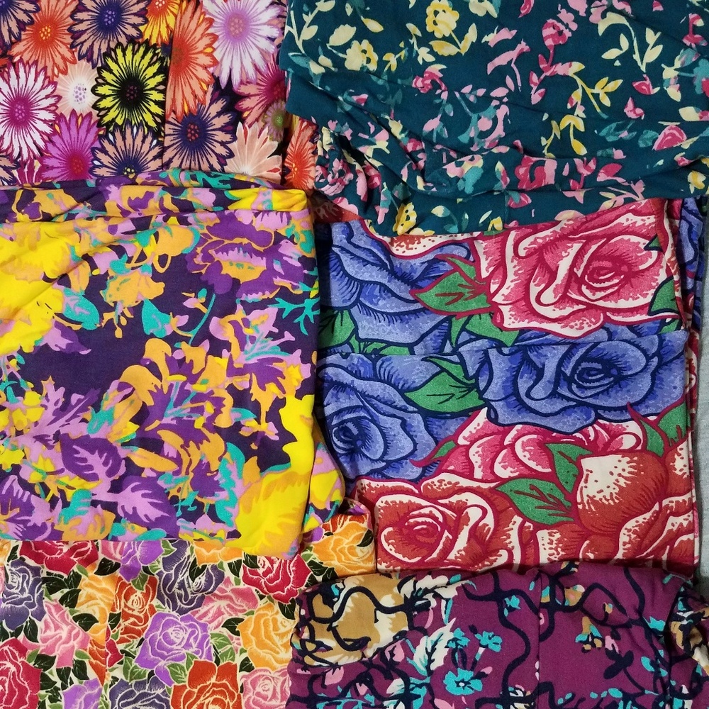 6 pairs of TC2 LuLaRoe leggings floral